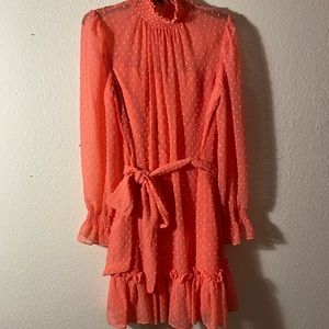Alex Marie coral midi dress, size 10.